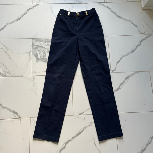 St. John Denim - Vintage St John Sport High Rise Straight Leg Stretch Jeans Dark Wash Sz 0